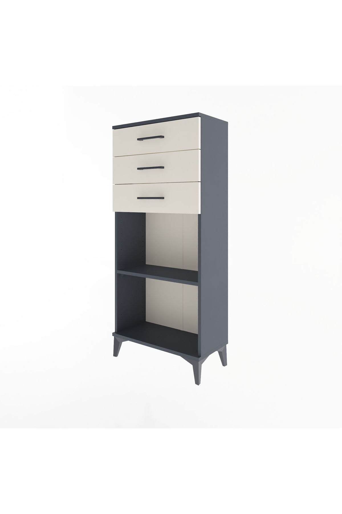 Arges Dolap Tek Raflı 3 Çekmeceli 60x30x134 - S17M052V4A