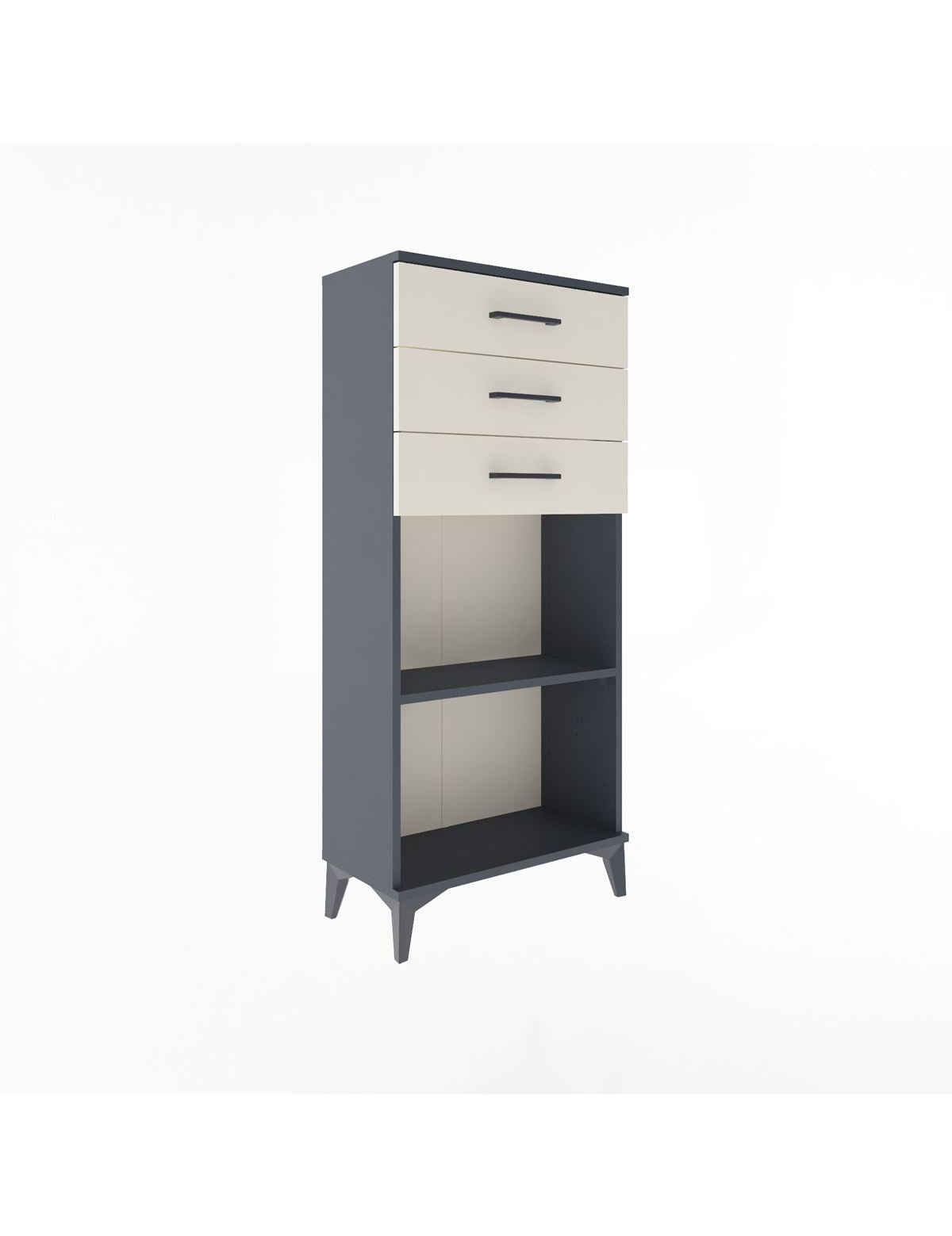 Arges Dolap Tek Raflı 3 Çekmeceli 60x30x134 - S17M052V4A
