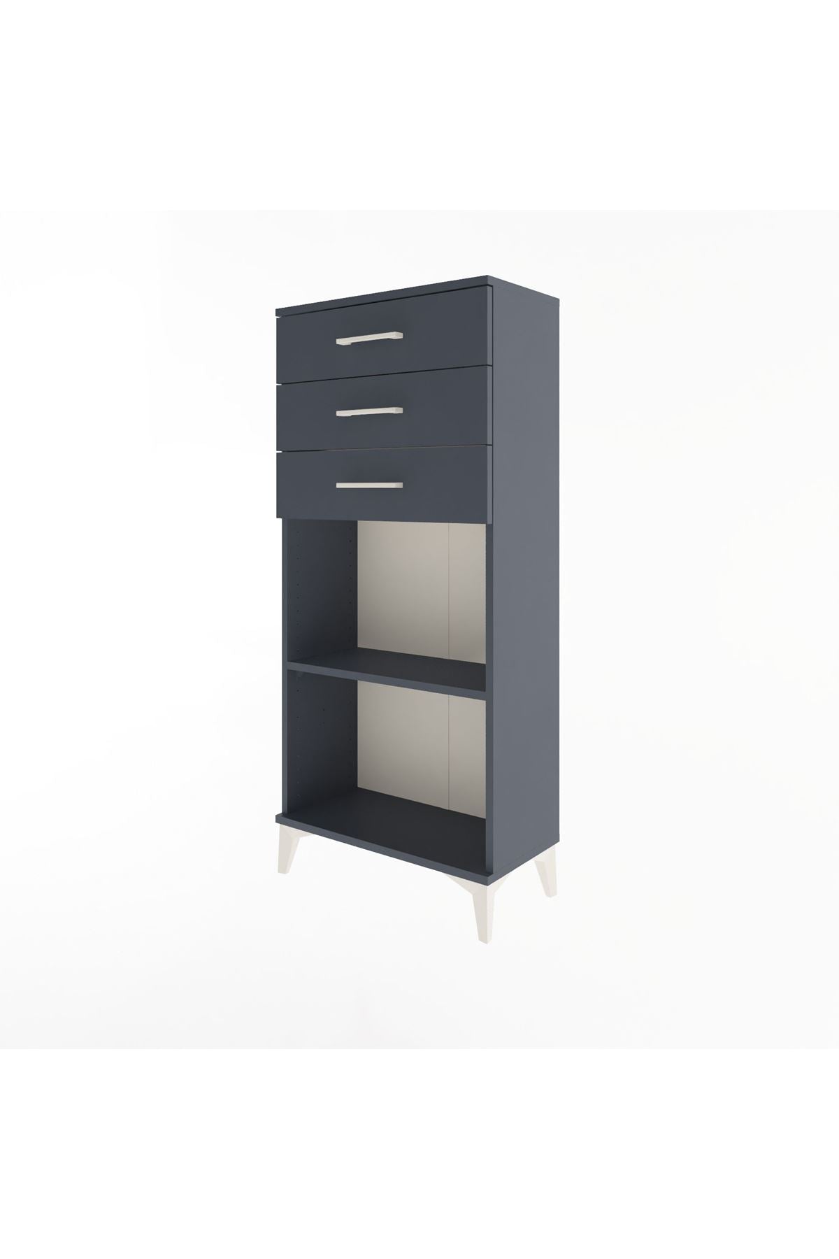 Arges Dolap Tek Raflı 3 Çekmeceli 60x30x134 - S17M052V5A