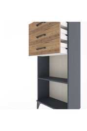 Arges Dolap Tek Raflı 3 Çekmeceli 60x30x134 - S17M052V6A