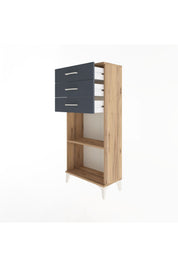 Arges Dolap Tek Raflı 3 Çekmeceli 60x30x134 - S17M052V8A