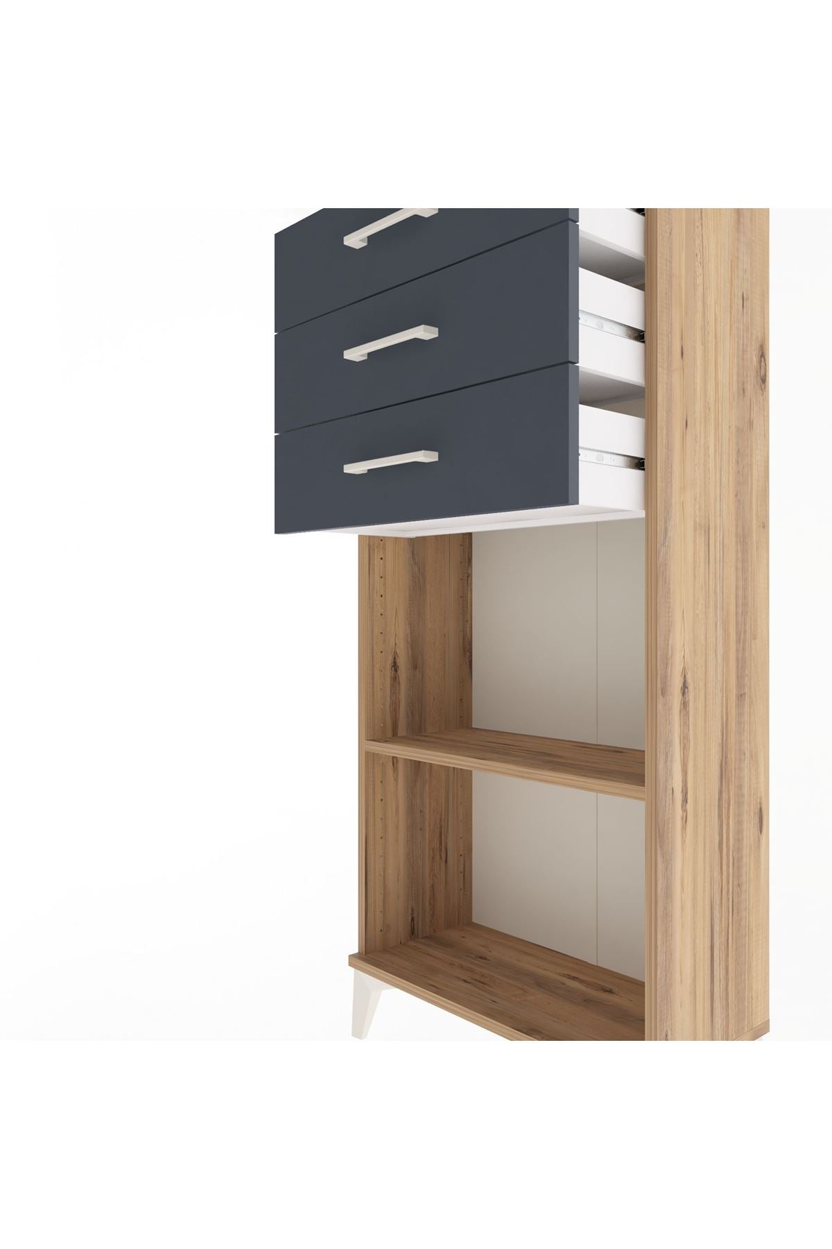 Arges Dolap Tek Raflı 3 Çekmeceli 60x30x134 - S17M052V8A