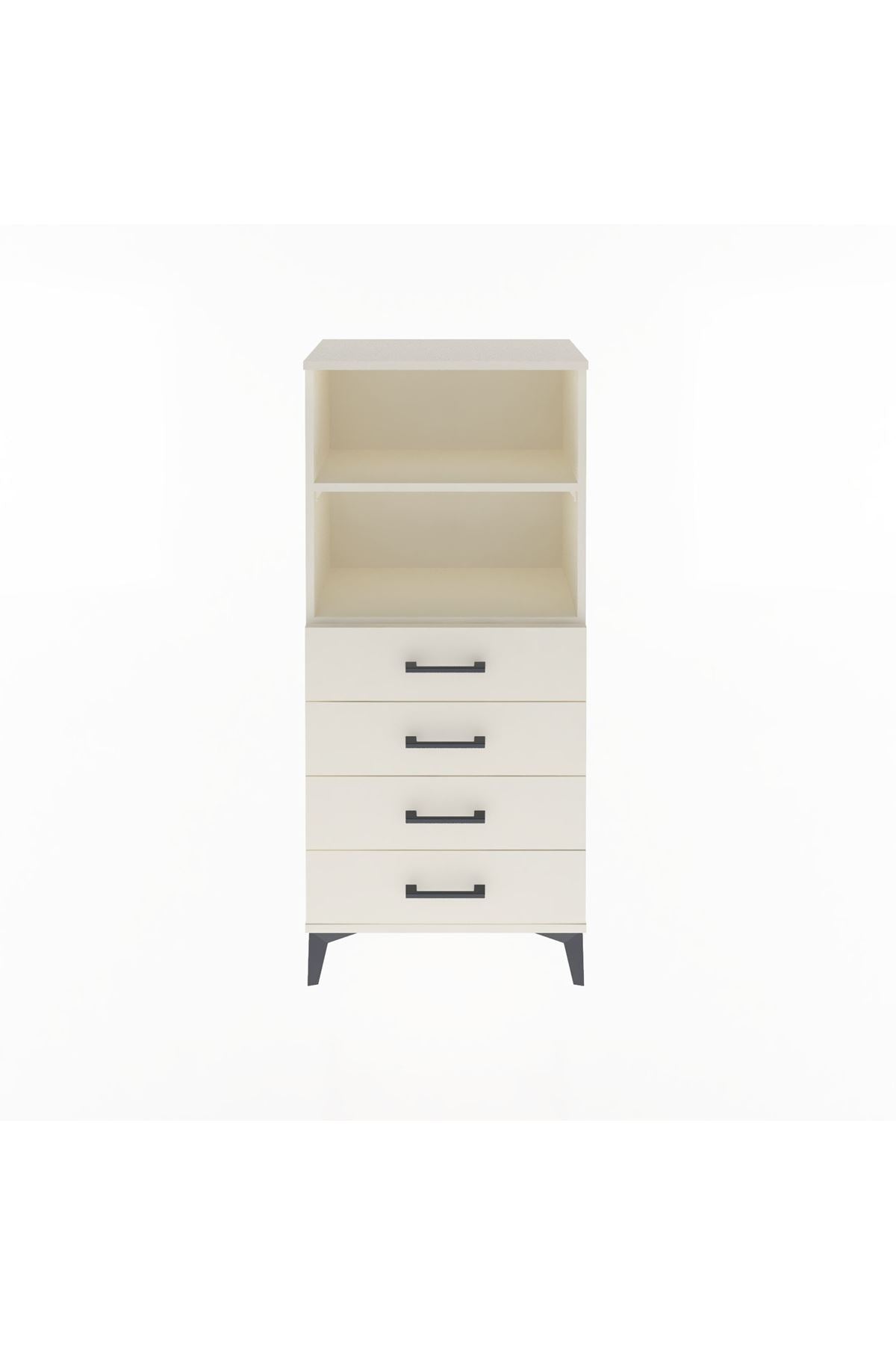 Arges Dolap 2 Raflı 4 Çekmeceli 60x30x134 - S17M053V1A