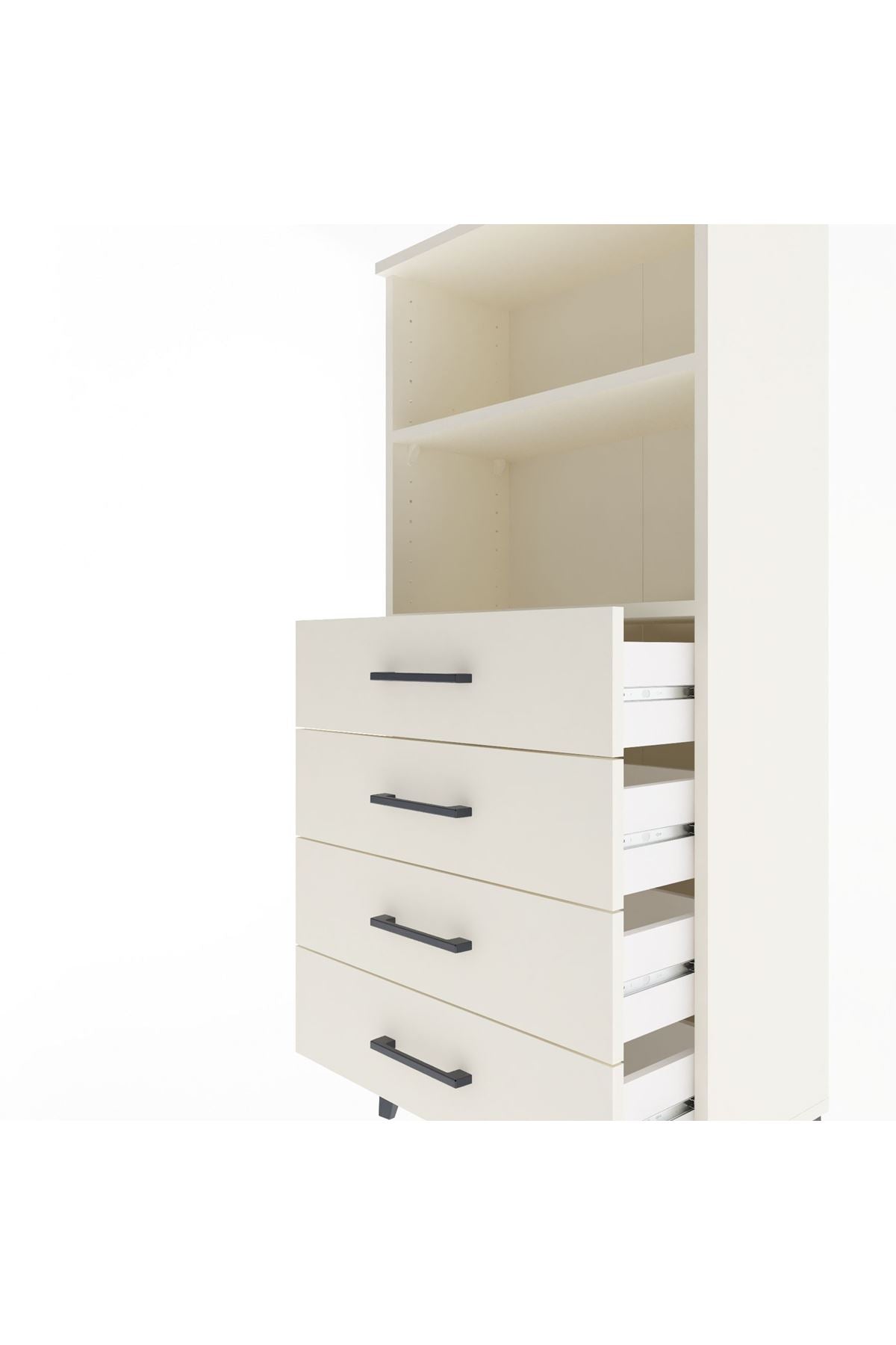 Arges Dolap 2 Raflı 4 Çekmeceli 60x30x134 - S17M053V1A