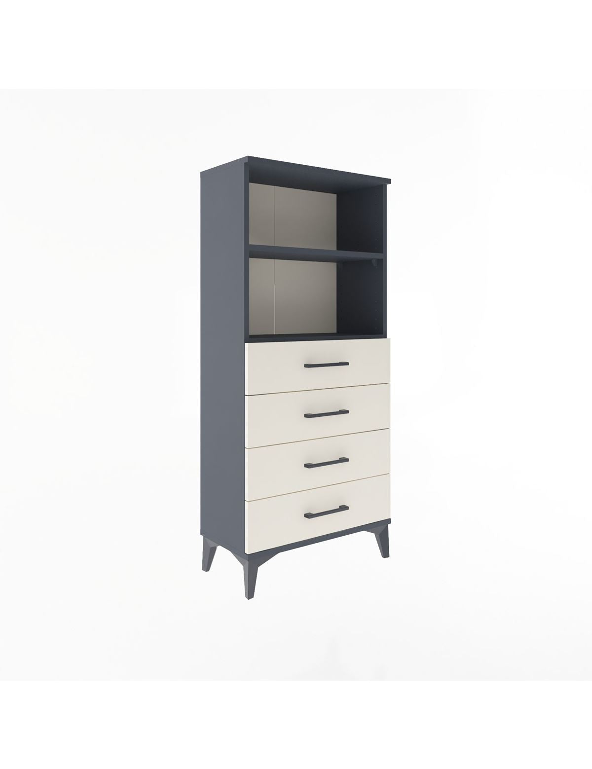 Arges Dolap 2 Raflı 4 Çekmeceli 60x30x134 - S17M053V4A
