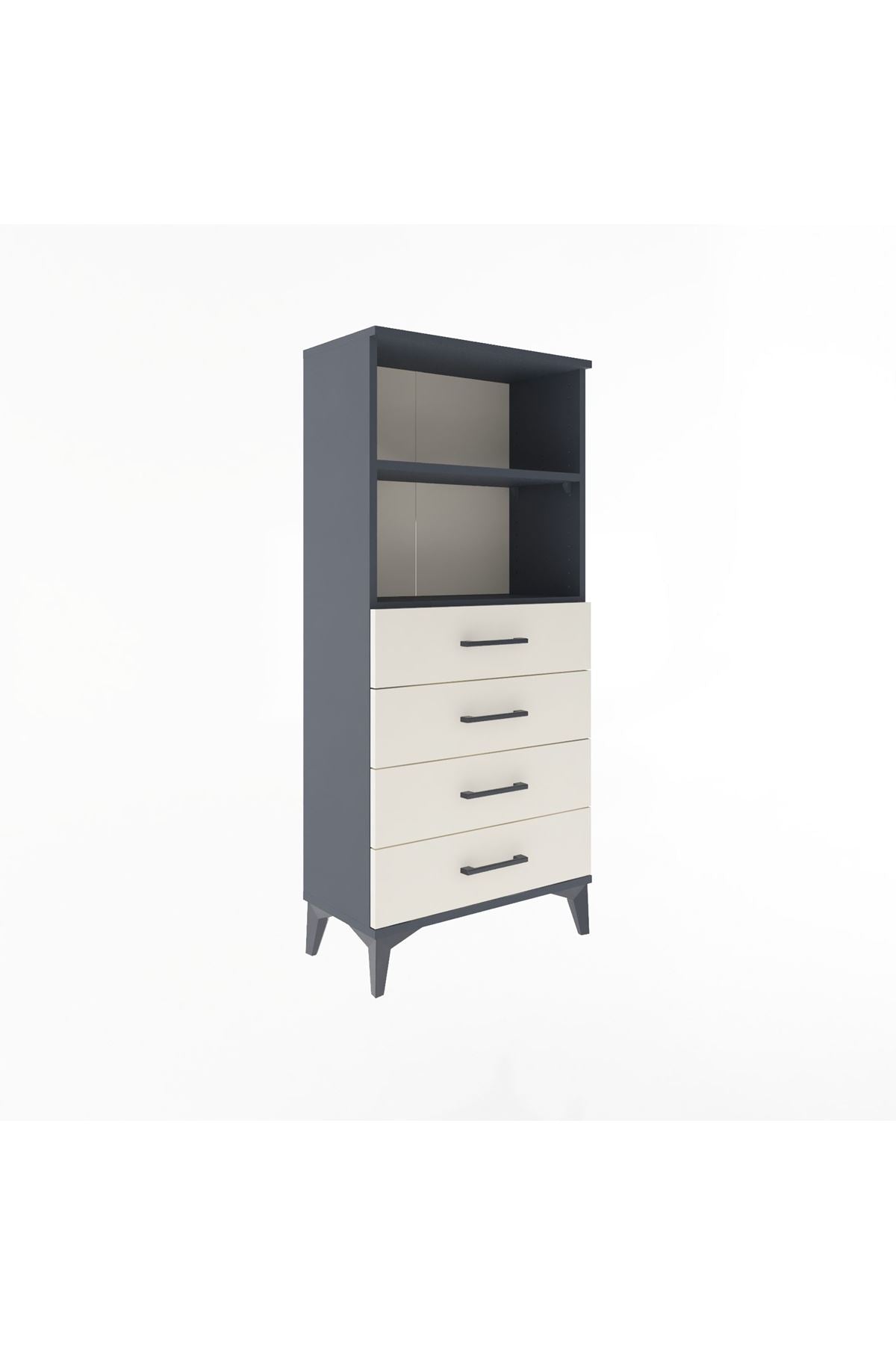 Arges Dolap 2 Raflı 4 Çekmeceli 60x30x134 - S17M053V4A