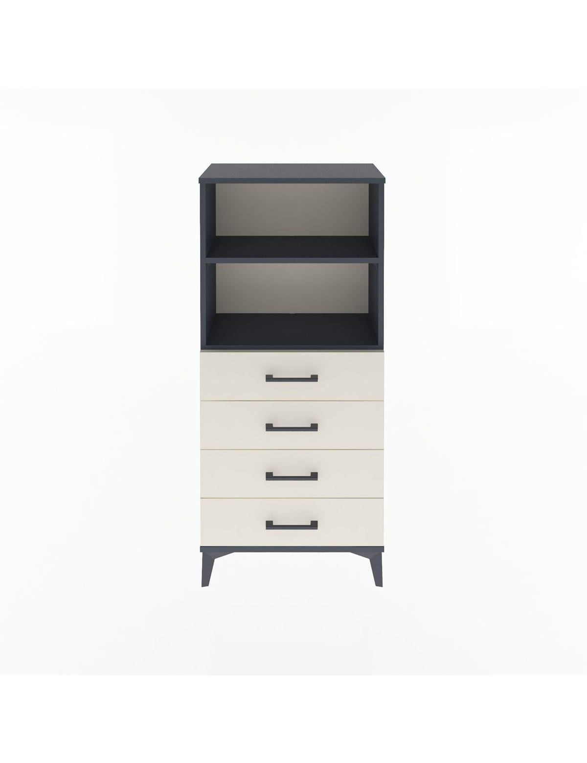 Arges Dolap 2 Raflı 4 Çekmeceli 60x30x134 - S17M053V4A
