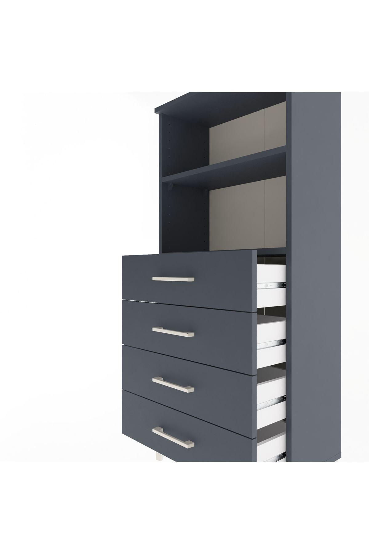 Arges Dolap 2 Raflı 4 Çekmeceli 60x30x134 - S17M053V5A