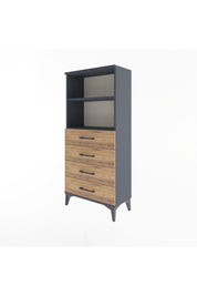 Arges Dolap 2 Raflı 4 Çekmeceli 60x30x134 - S17M053V6A