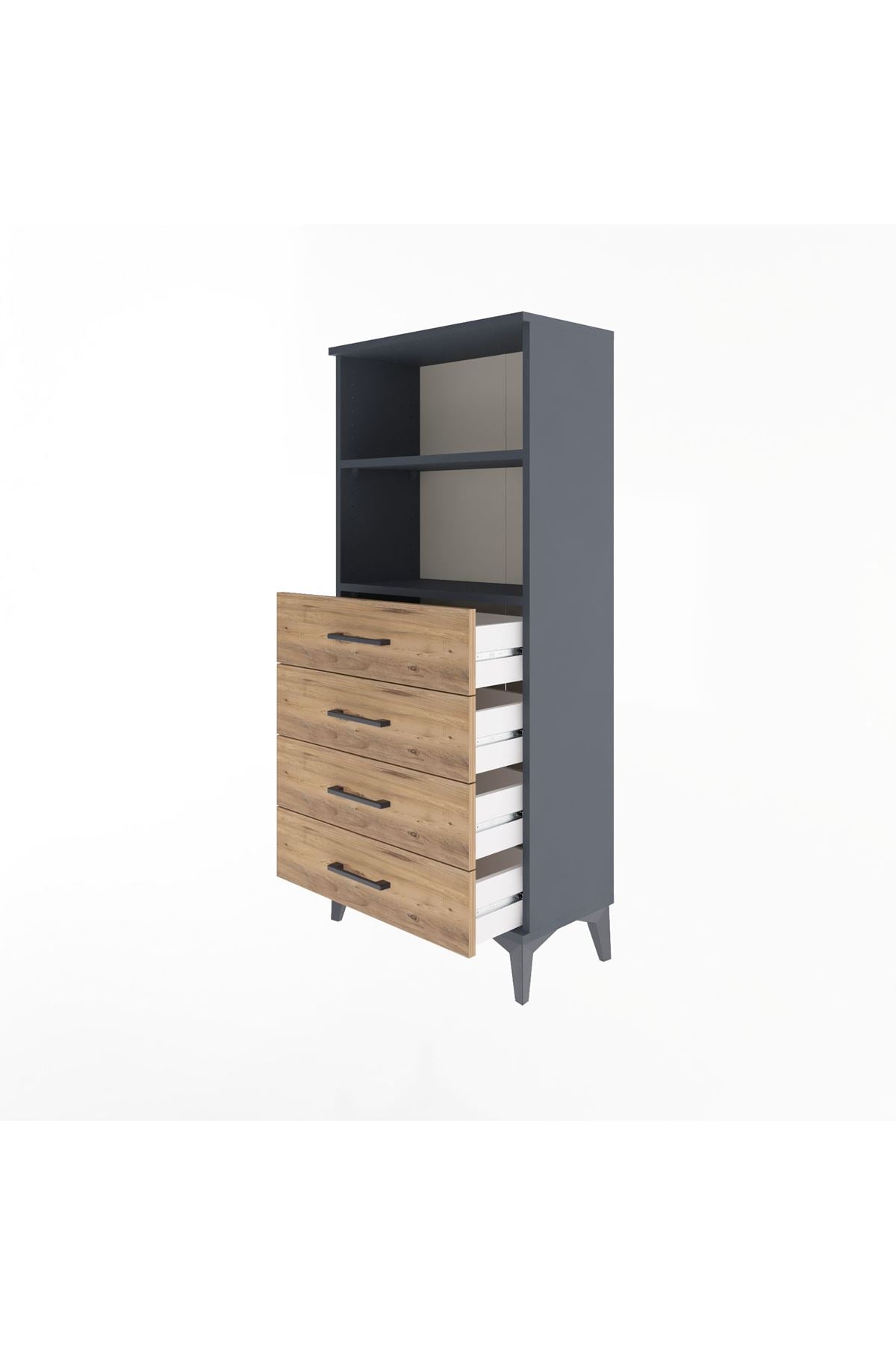 Arges Dolap 2 Raflı 4 Çekmeceli 60x30x134 - S17M053V6A