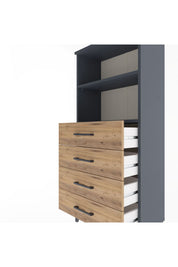 Arges Dolap 2 Raflı 4 Çekmeceli 60x30x134 - S17M053V6A