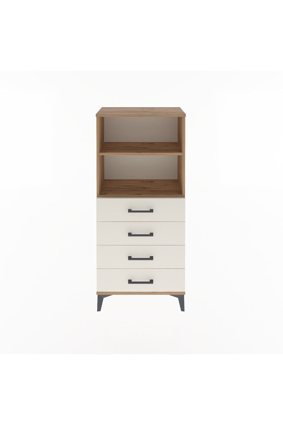 Arges Dolap 2 Raflı 4 Çekmeceli 60x30x134 - S17M053V7A