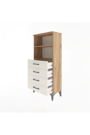 Arges Dolap 2 Raflı 4 Çekmeceli 60x30x134 - S17M053V7A