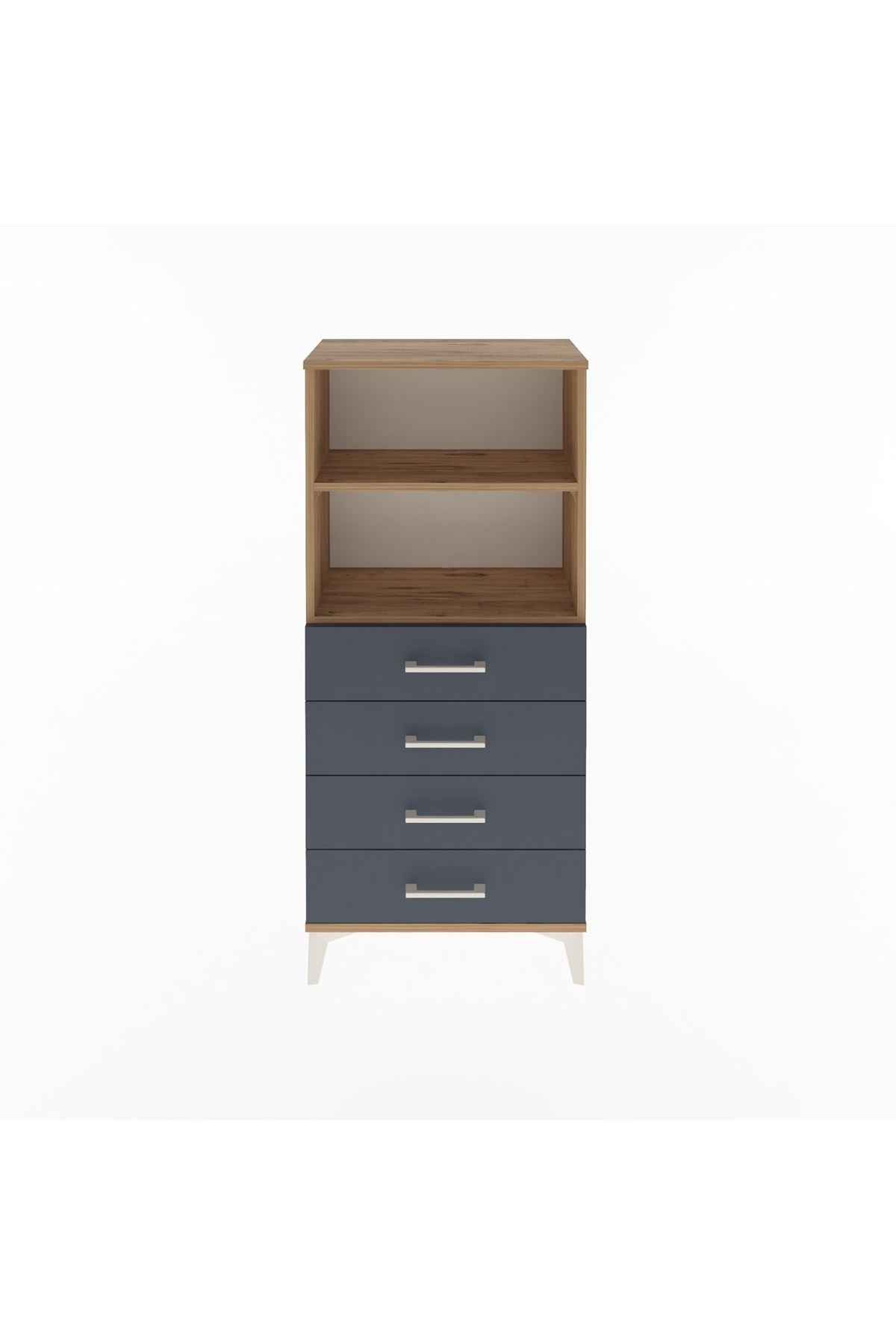 Arges Dolap 2 Raflı 4 Çekmeceli 60x30x134 - S17M053V8A