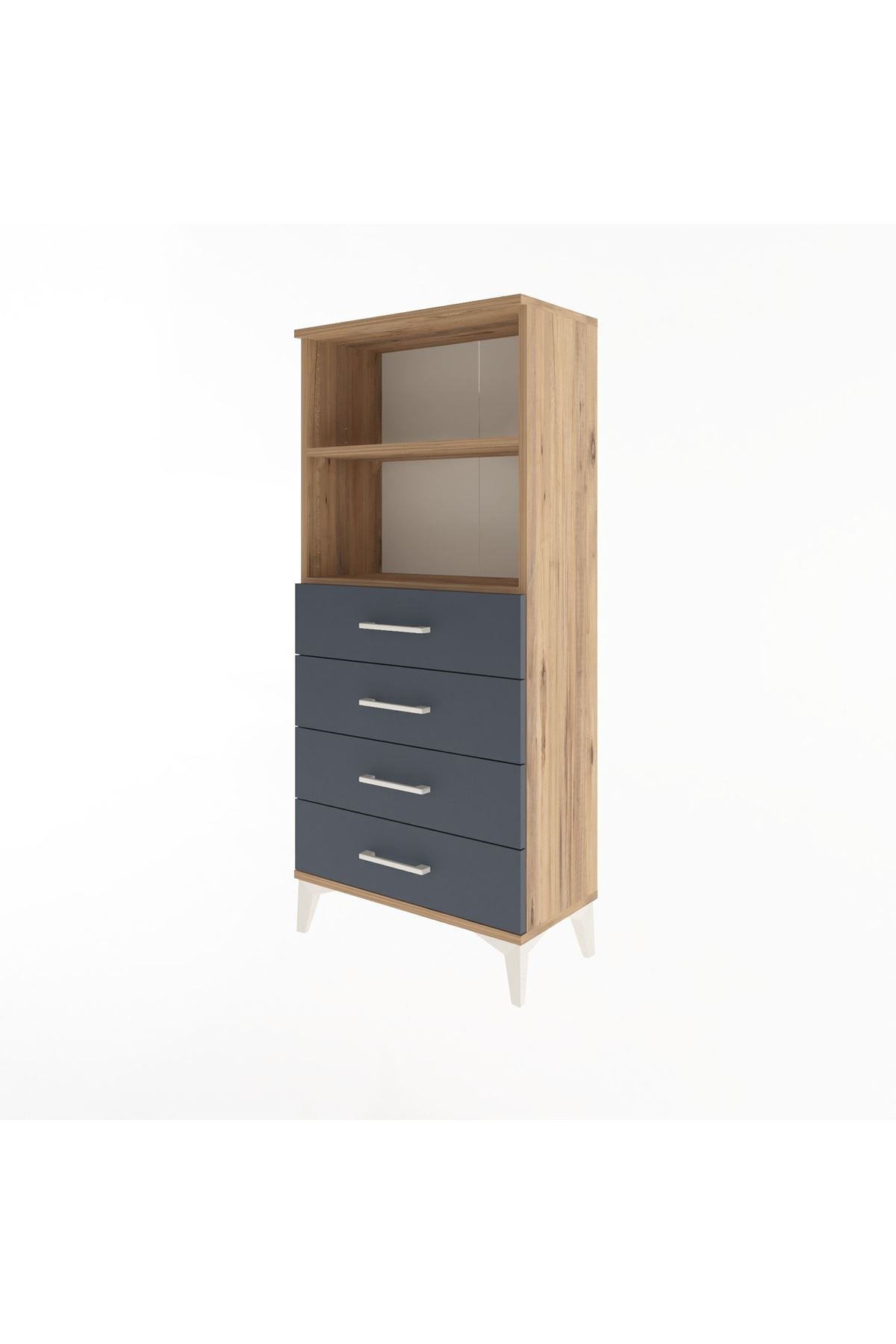 Arges Dolap 2 Raflı 4 Çekmeceli 60x30x134 - S17M053V8A