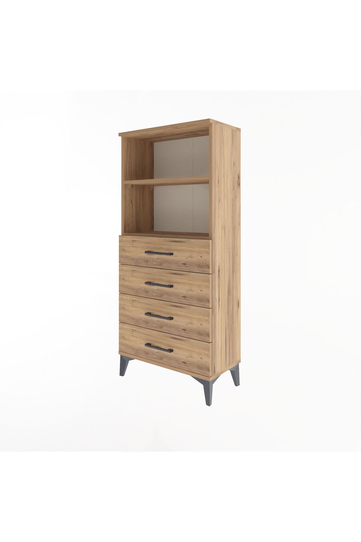 Arges Dolap 2 Raflı 4 Çekmeceli 60x30x134 - S17M053V9A