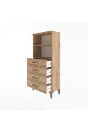 Arges Dolap 2 Raflı 4 Çekmeceli 60x30x134 - S17M053V9A