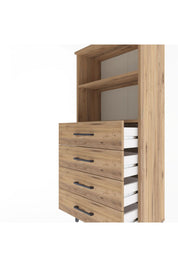 Arges Dolap 2 Raflı 4 Çekmeceli 60x30x134 - S17M053V9A