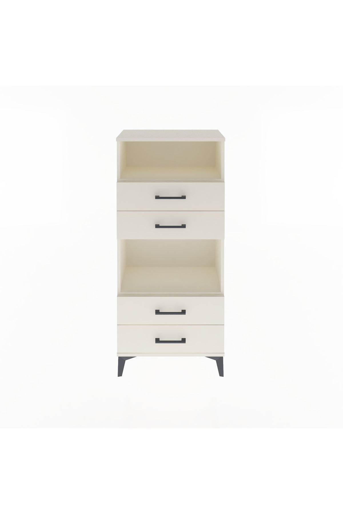 Arges Dolap 2 Raflı 4 Çekmeceli 60x30x134 - S17M054V1A
