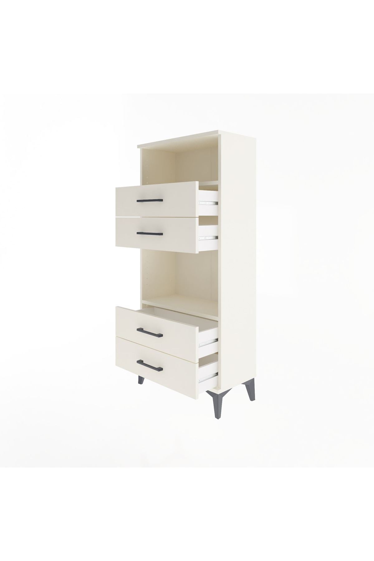 Arges Dolap 2 Raflı 4 Çekmeceli 60x30x134 - S17M054V1A