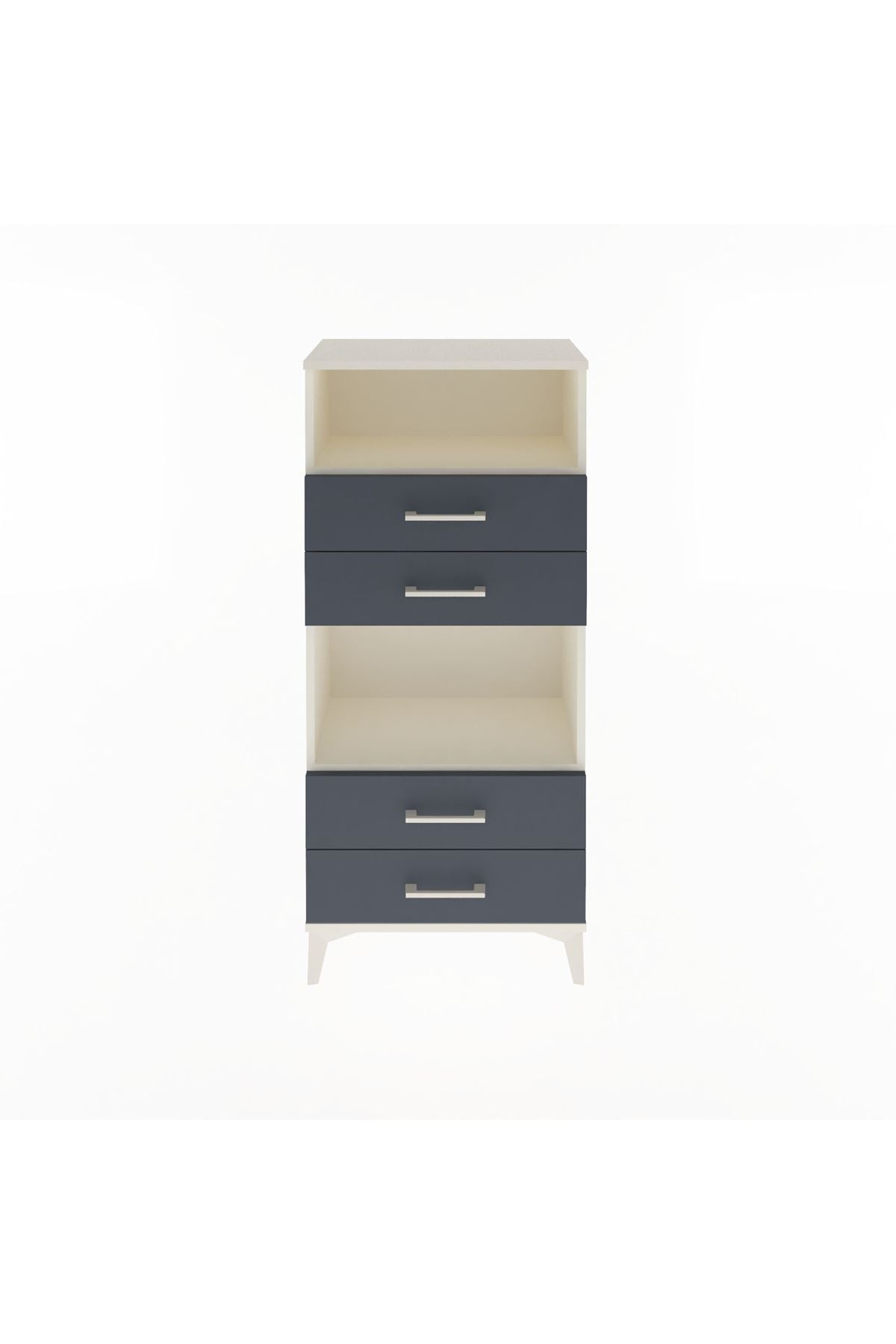 Arges Dolap 2 Raflı 4 Çekmeceli 60x30x134 - S17M054V2A