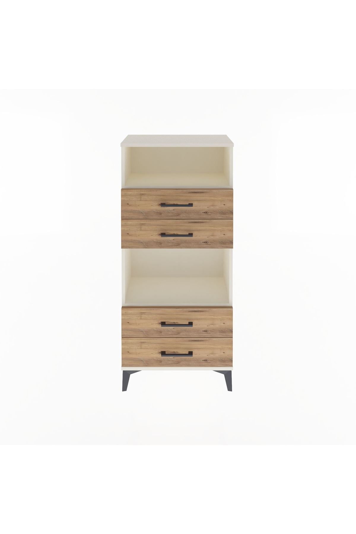 Arges Dolap 2 Raflı 4 Çekmeceli 60x30x134 - S17M054V3A