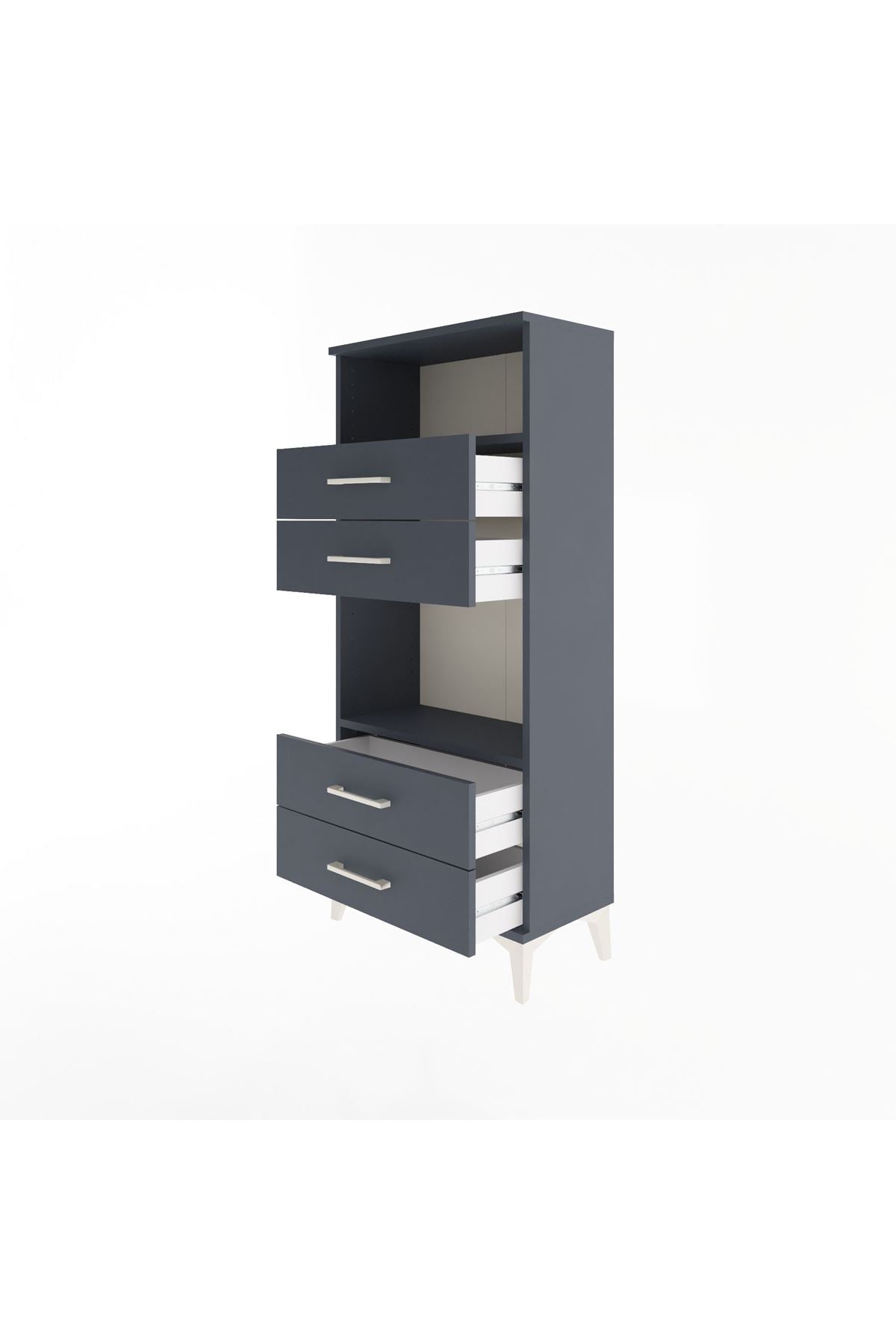 Arges Dolap 2 Raflı 4 Çekmeceli 60x30x134 - S17M054V5A