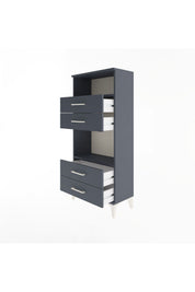 Arges Dolap 2 Raflı 4 Çekmeceli 60x30x134 - S17M054V5A