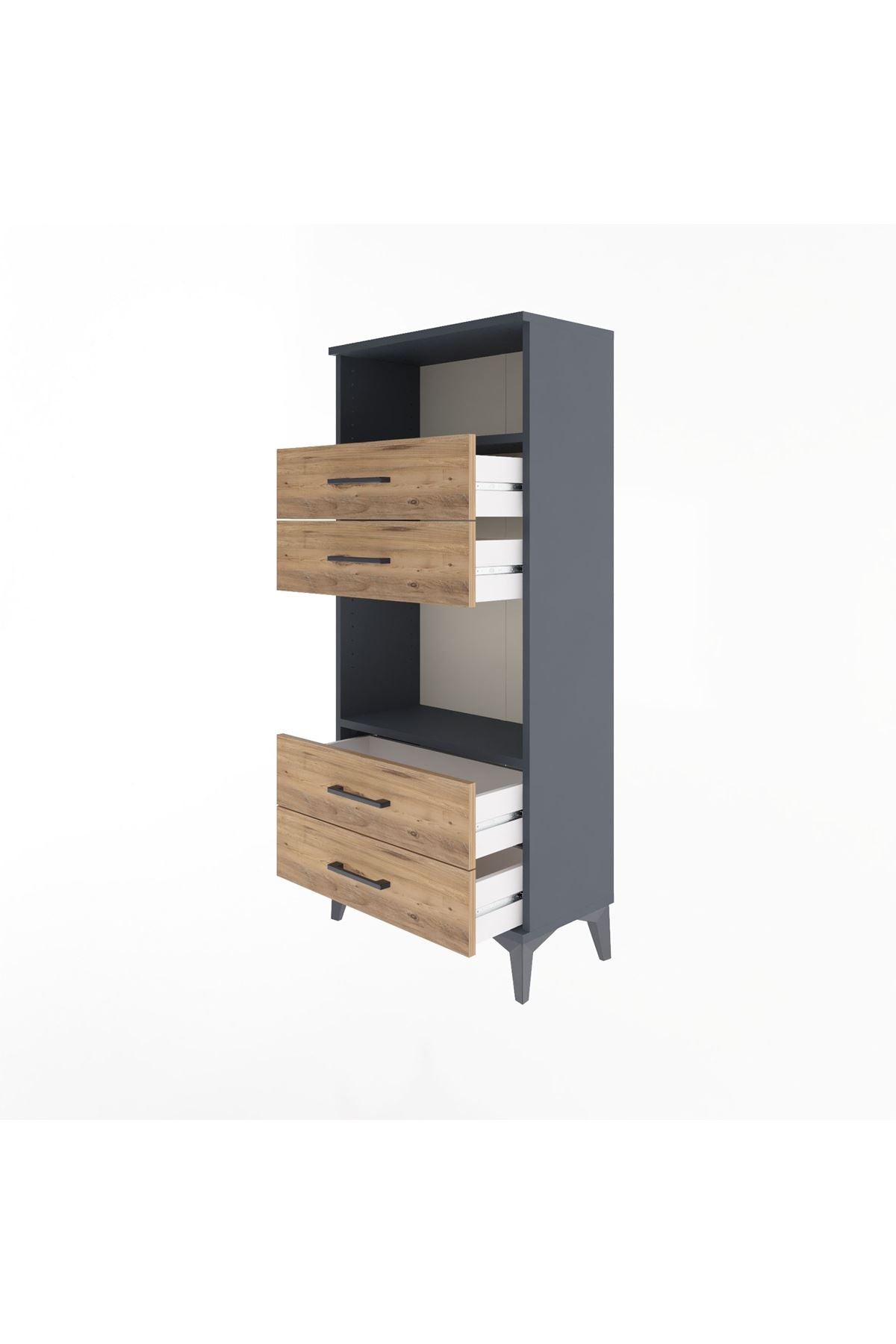 Arges Dolap 2 Raflı 4 Çekmeceli 60x30x134 - S17M054V6A
