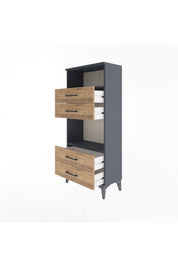 Arges Dolap 2 Raflı 4 Çekmeceli 60x30x134 - S17M054V6A