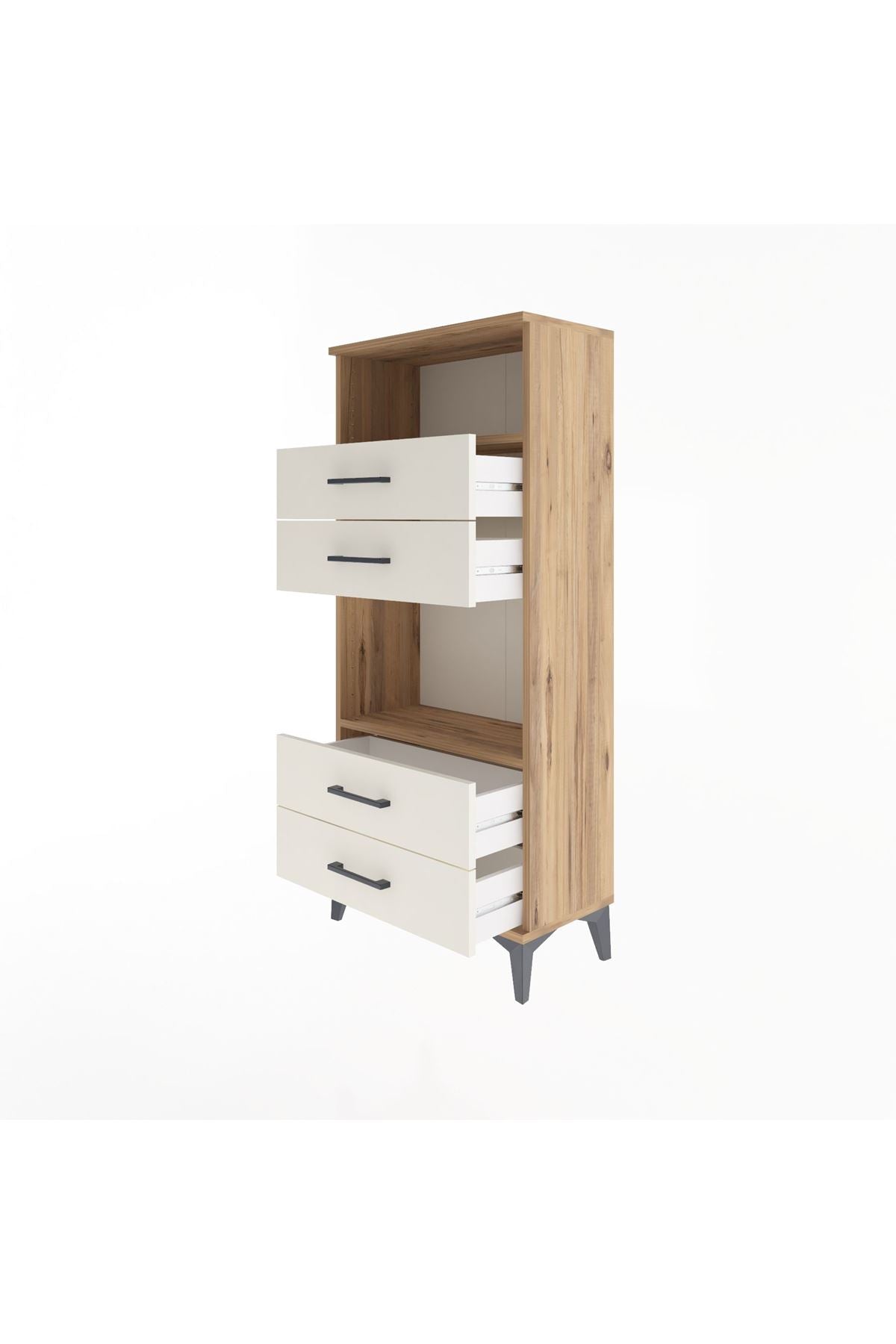 Arges Dolap 2 Raflı 4 Çekmeceli 60x30x134 - S17M054V7A