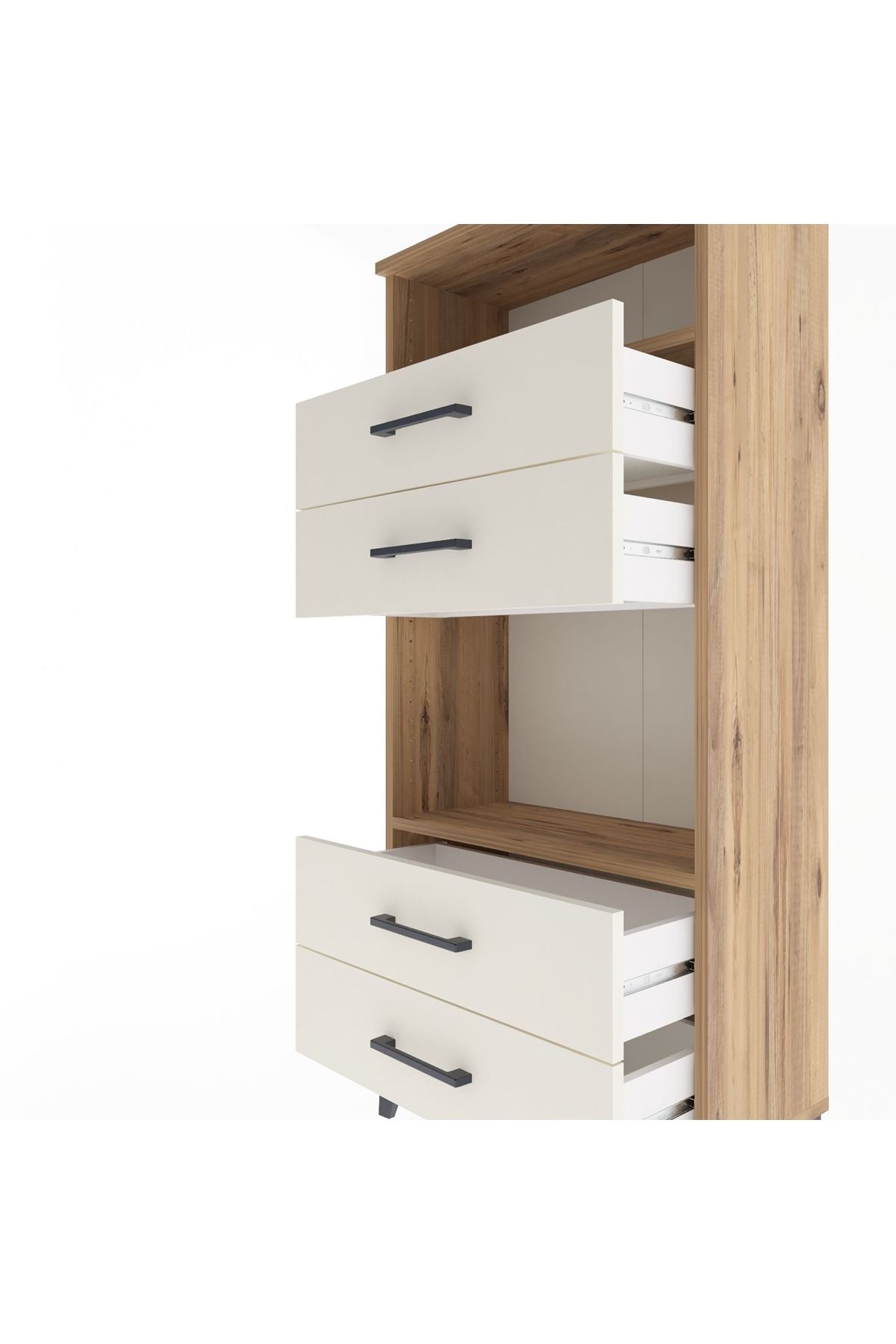 Arges Dolap 2 Raflı 4 Çekmeceli 60x30x134 - S17M054V7A