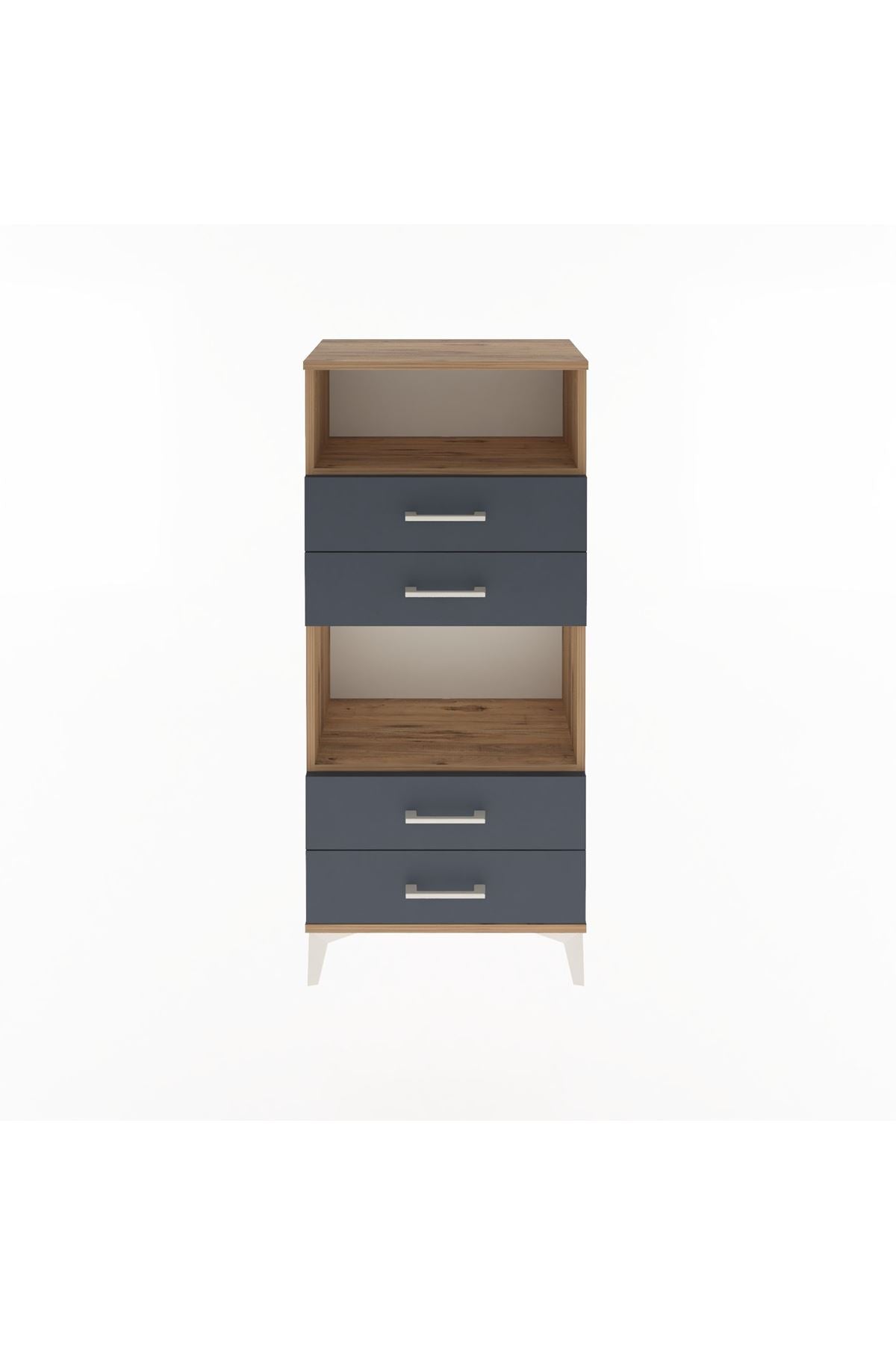 Arges Dolap 2 Raflı 4 Çekmeceli 60x30x134 - S17M054V8A
