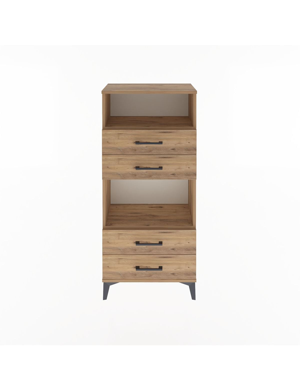 Arges Dolap 2 Raflı 4 Çekmeceli 60x30x134 - S17M054V9A