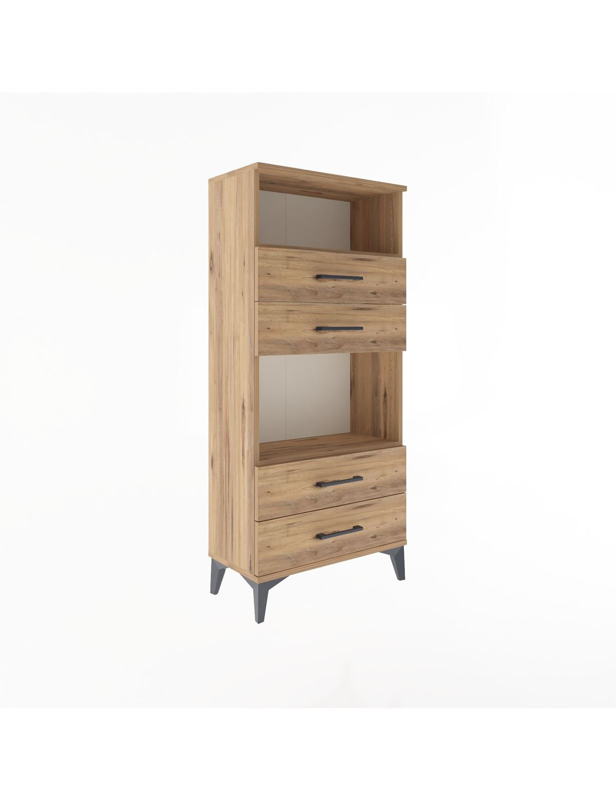 Arges Dolap 2 Raflı 4 Çekmeceli 60x30x134 - S17M054V9A