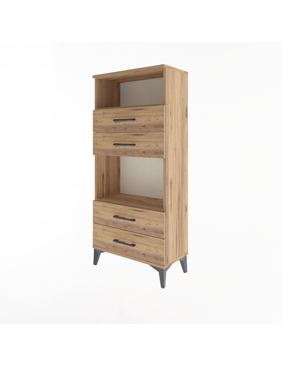 Arges Dolap 2 Raflı 4 Çekmeceli 60x30x134 - S17M054V9A