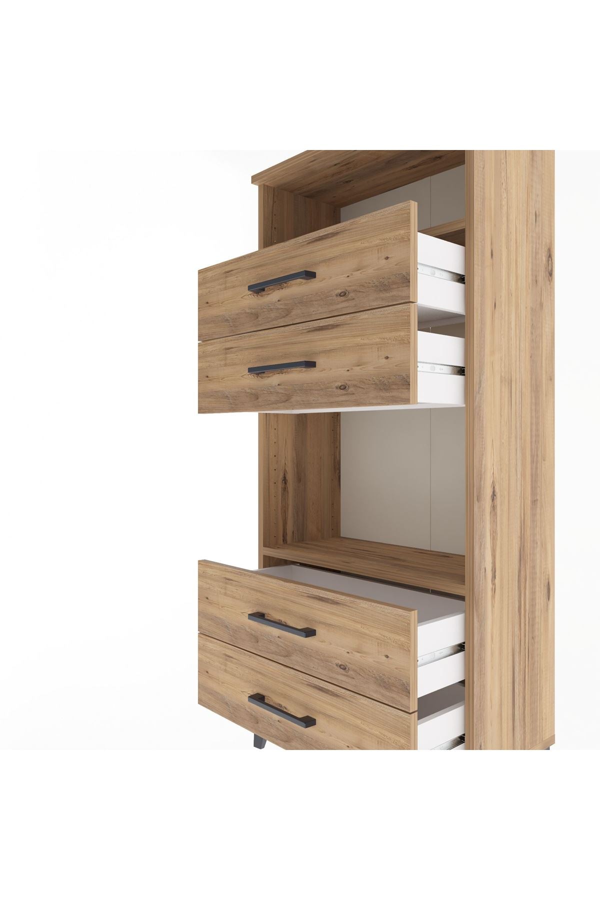 Arges Dolap 2 Raflı 4 Çekmeceli 60x30x134 - S17M054V9A