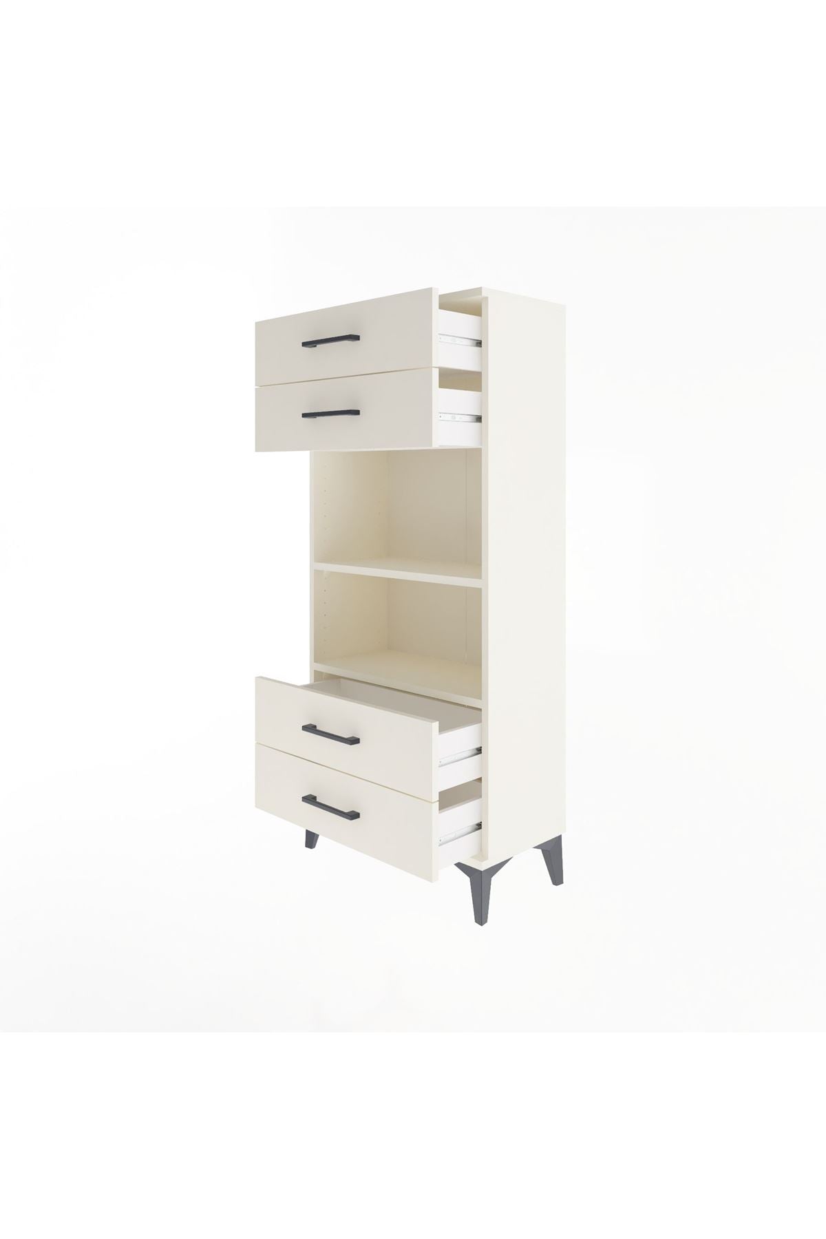Arges Dolap 2 Raflı 4 Çekmeceli 60x30x134 - S17M055V1A