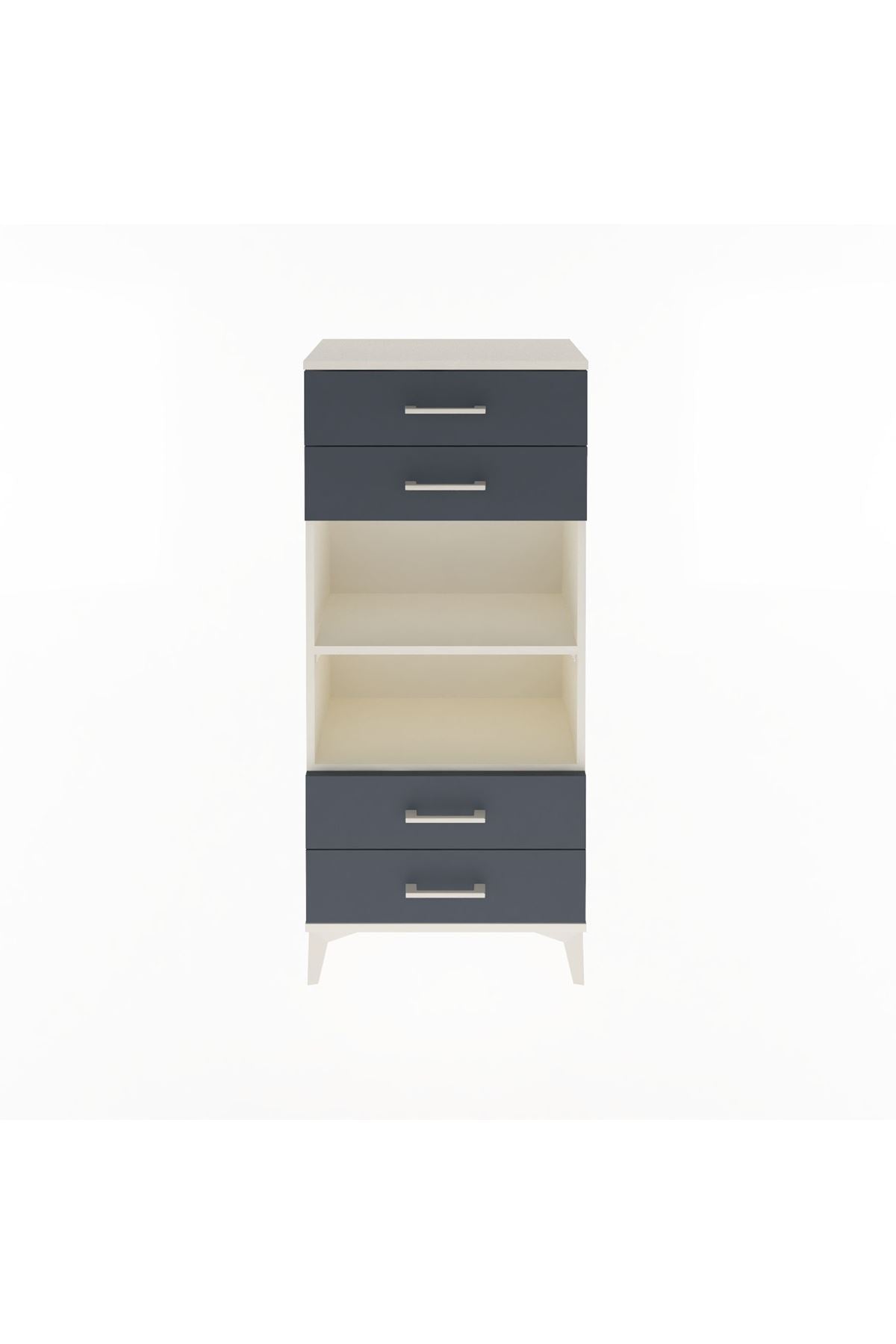 Arges Dolap 2 Raflı 4 Çekmeceli 60x30x134 - S17M055V2A