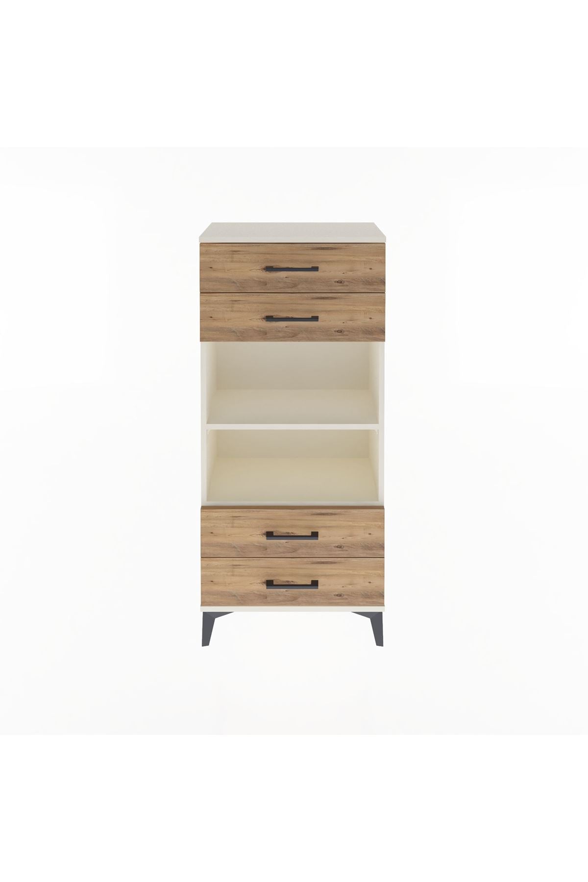 Arges Dolap 2 Raflı 4 Çekmeceli 60x30x134 - S17M055V3A