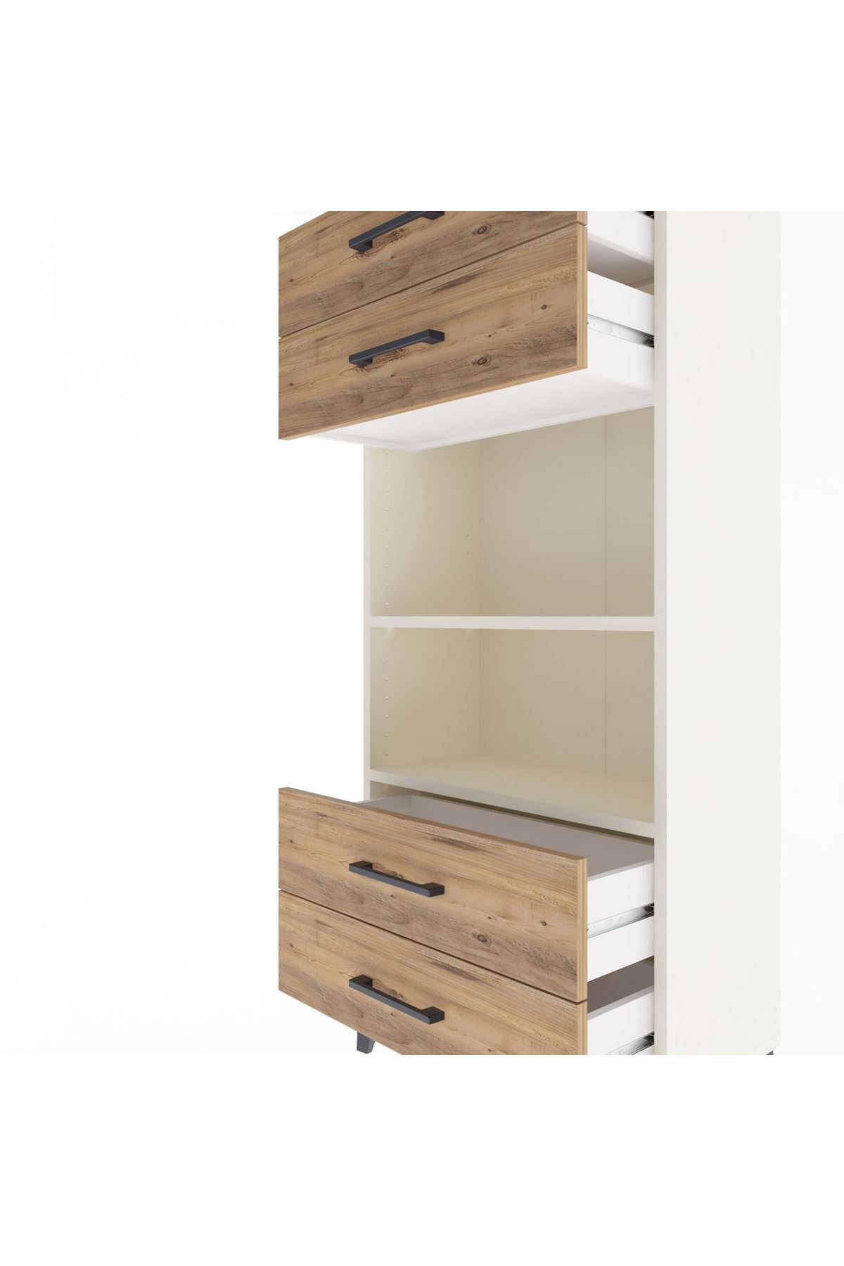 Arges Dolap 2 Raflı 4 Çekmeceli 60x30x134 - S17M055V3A