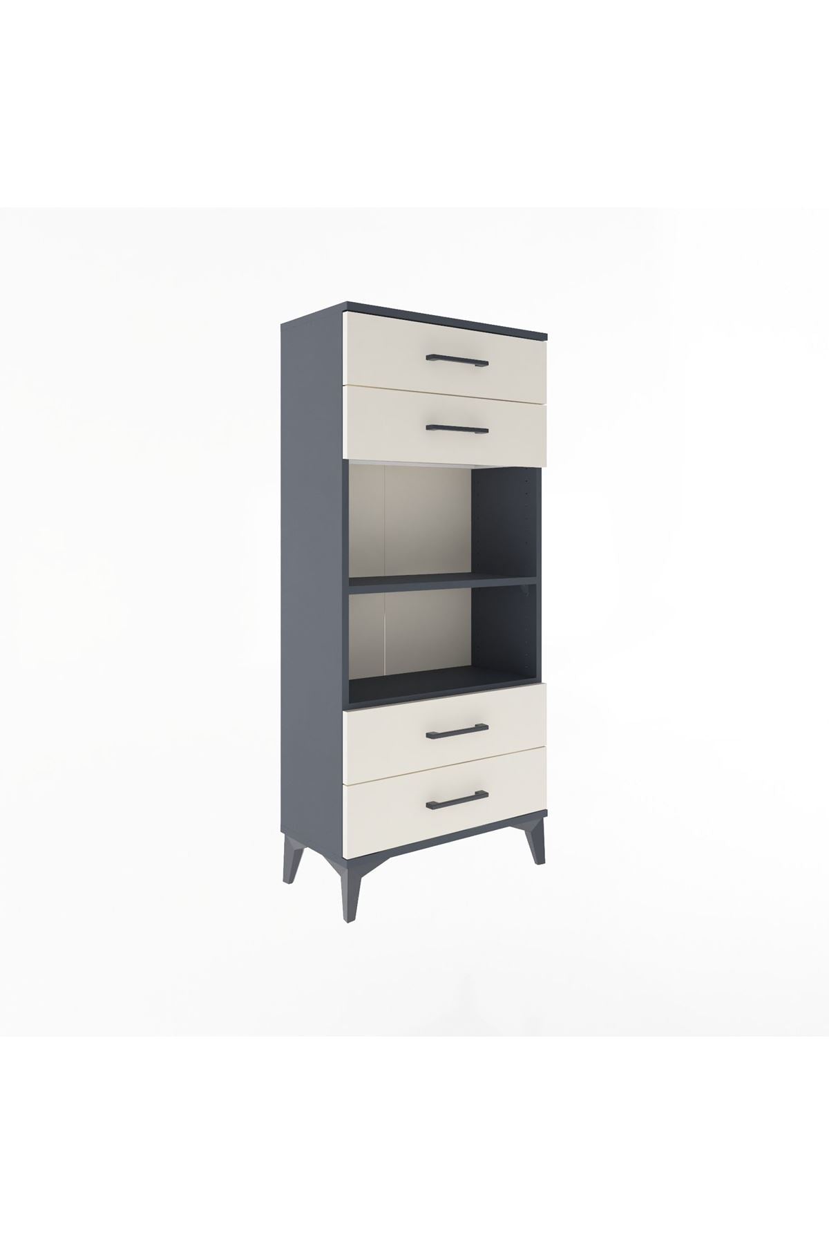 Arges Dolap 2 Raflı 4 Çekmeceli 60x30x134 - S17M055V4A