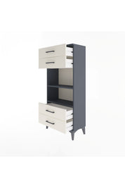 Arges Dolap 2 Raflı 4 Çekmeceli 60x30x134 - S17M055V4A