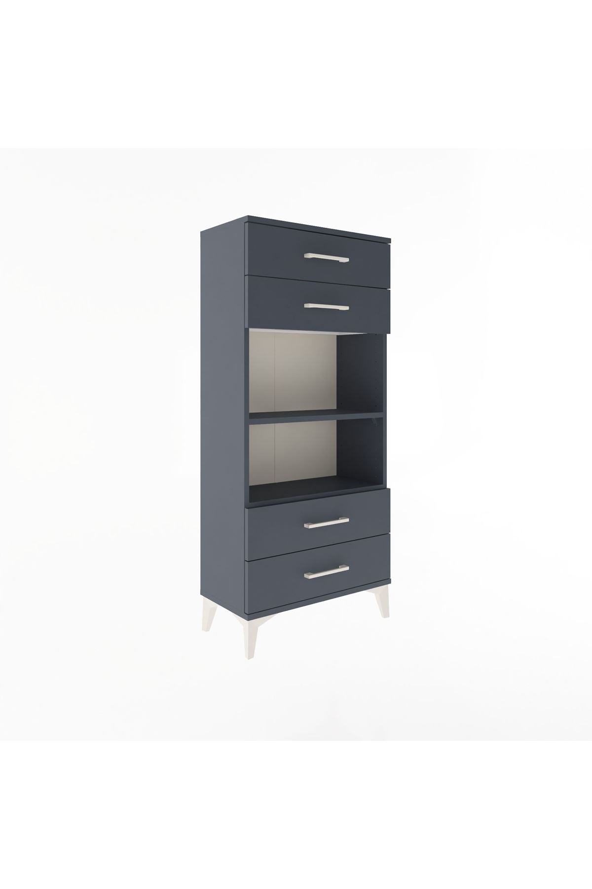 Arges Dolap 2 Raflı 4 Çekmeceli 60x30x134 - S17M055V5A