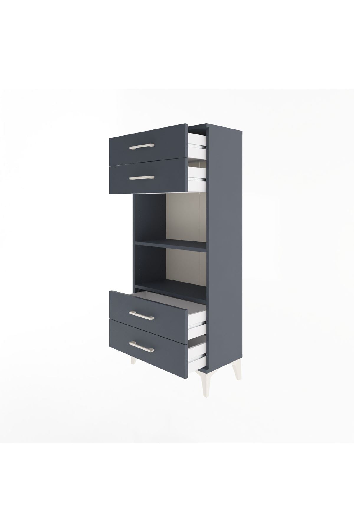 Arges Dolap 2 Raflı 4 Çekmeceli 60x30x134 - S17M055V5A