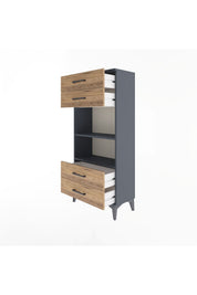 Arges Dolap 2 Raflı 4 Çekmeceli 60x30x134 - S17M055V6A