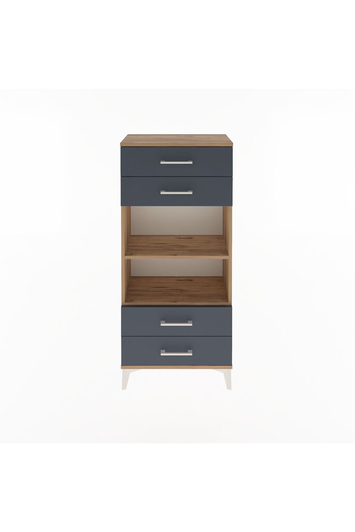 Arges Dolap 2 Raflı 4 Çekmeceli 60x30x134 - S17M055V8A