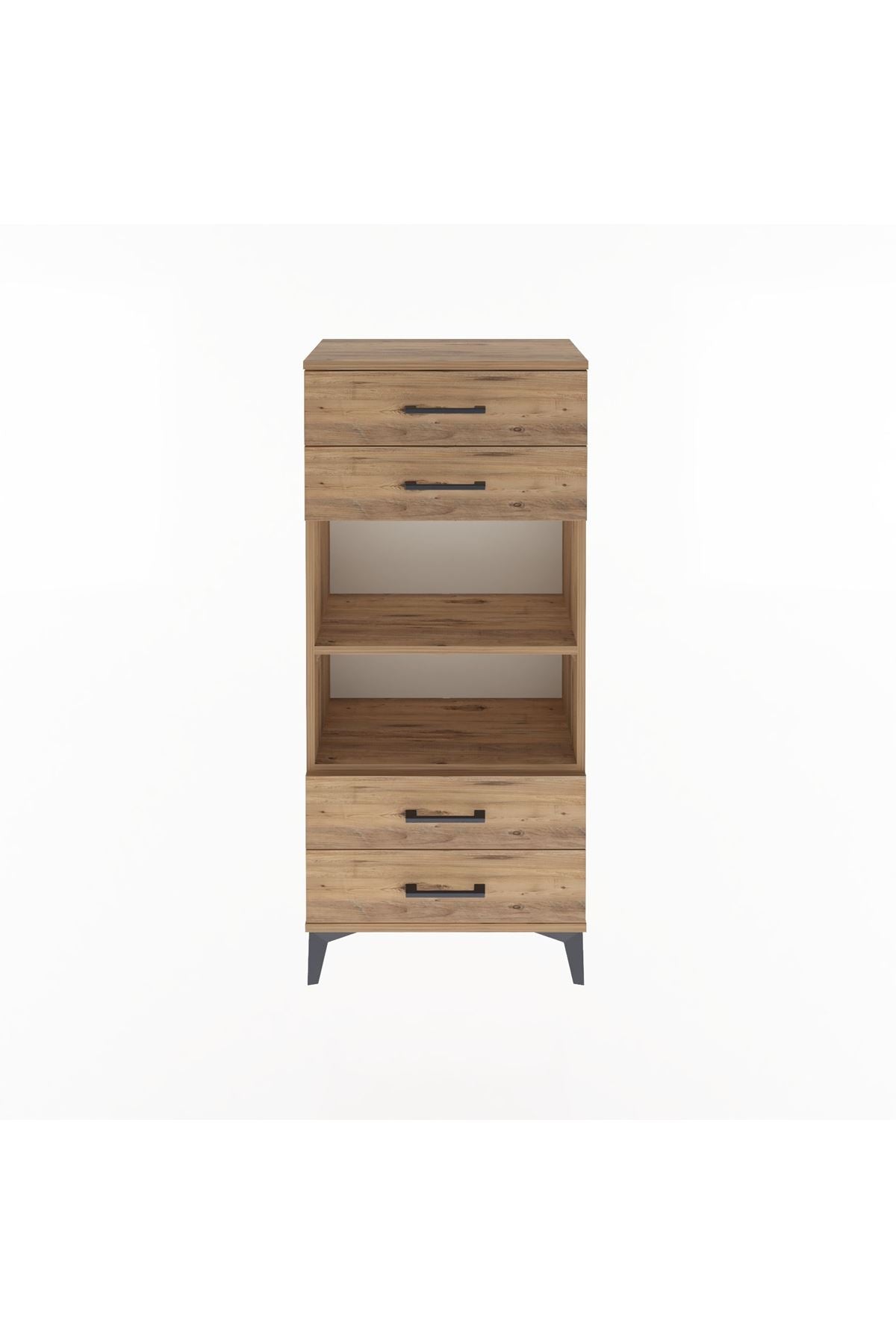 Arges Dolap 2 Raflı 4 Çekmeceli 60x30x134 - S17M055V9A