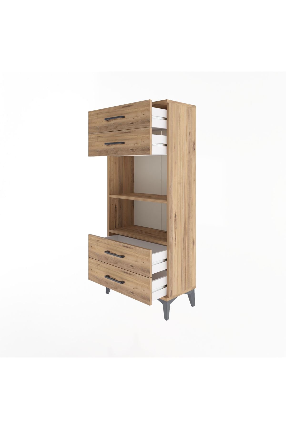 Arges Dolap 2 Raflı 4 Çekmeceli 60x30x134 - S17M055V9A