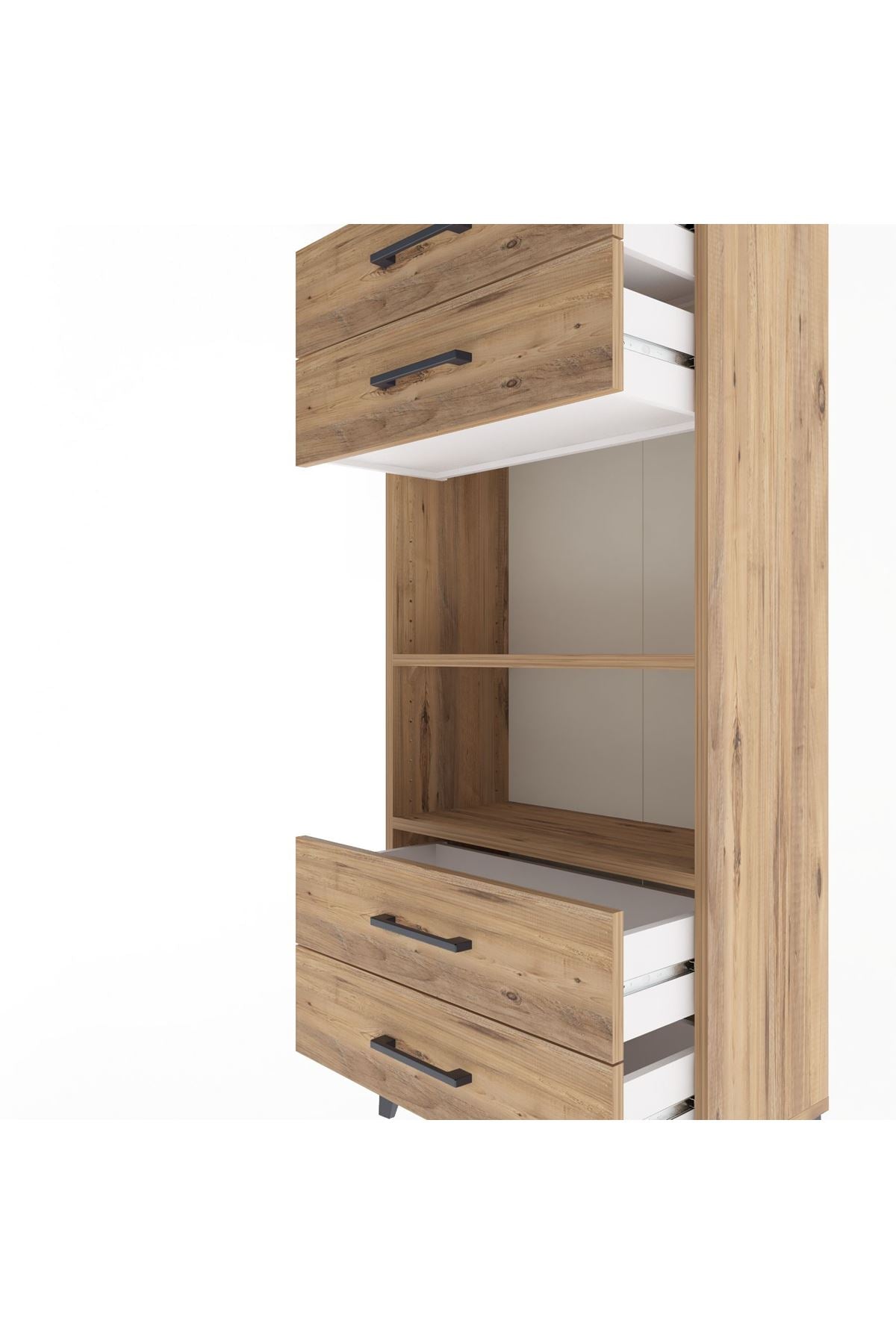 Arges Dolap 2 Raflı 4 Çekmeceli 60x30x134 - S17M055V9A
